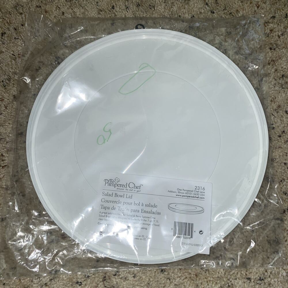 NEW Pampered Chef 7 Qt Salad Spinner Bowl Lid Replacement #2316 Retired